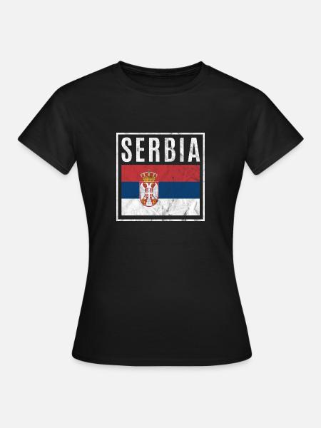 Serbien - Frauen T-Shirt - Schwarz