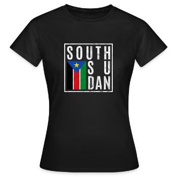 South Sudan - Women's T-Shirt - black - Front - AI Model Female 172 dark (172cm)