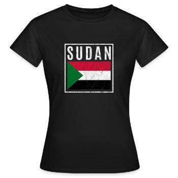 Sudan - Frauen T-Shirt - Schwarz - Vorne - AI Model Female 172 dark (172cm)