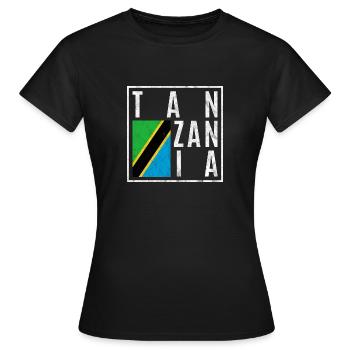 Tanzanie - T-shirt Femme - noir - Devant - AI Model Female 172 dark (172cm)