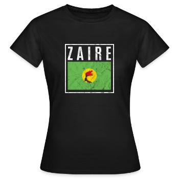 Zaire - Frauen T-Shirt - Schwarz - Vorne - AI Model Female 172 dark (172cm)