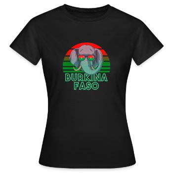 Burkina Faso - T-shirt Femme - noir - Devant - AI Model Female 172 dark (172cm)