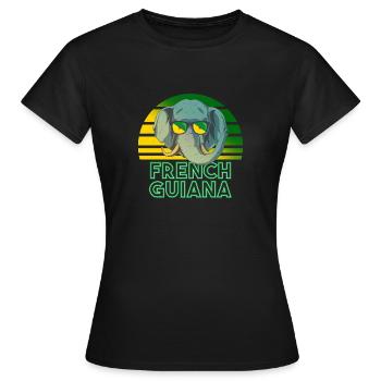 Französisch-Guayana - Frauen T-Shirt - Schwarz - Vorne - AI Model Female 172 dark (172cm)