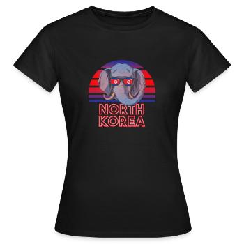 Corée du Nord - T-shirt Femme - noir - Devant - AI Model Female 172 dark (172cm)