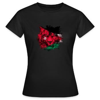 Jordanien - Frauen T-Shirt - Schwarz - Vorne - AI Model Female 172 dark (172cm)