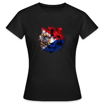 Sint Maarten - Frauen T-Shirt - Schwarz - Vorne - AI Model Female 172 dark (172cm)