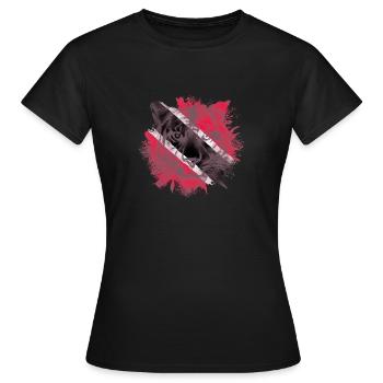 Trinité-et-Tobago - T-shirt Femme - noir - Devant - AI Model Female 172 dark (172cm)