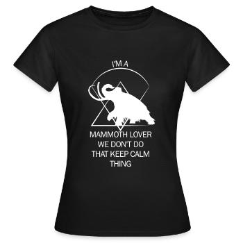 Drôle de mammouth Âge de pierre Conception de l’âge de glace Préhistorique - T-shirt Femme - noir - Devant - AI Model Female 172 dark (172cm)
