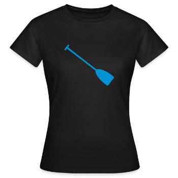 Paddeln - Frauen T-Shirt - Schwarz - Vorne - AI Model Female 172 dark (172cm)