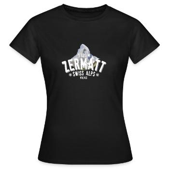 Zermatt Alpes suisses - T-shirt Femme - noir - Devant - AI Model Female 172 dark (172cm)