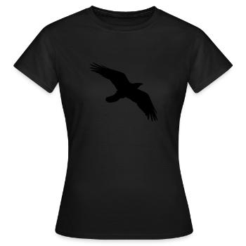 Bird, Crow, Raven - T-shirt Femme - noir - Devant - AI Model Female 172 dark (172cm)