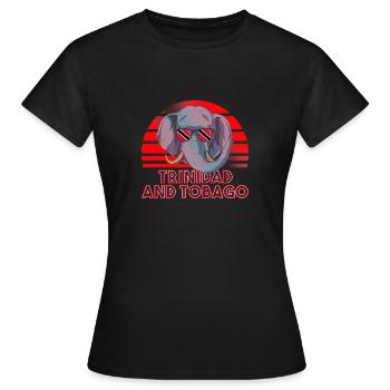 Trinité-et-Tobago - T-shirt Femme - noir - Devant - AI Model Female 172 dark (172cm)