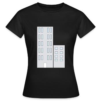 Tour Appartements Ville - T-shirt Femme - noir - Devant - AI Model Female 172 dark (172cm)