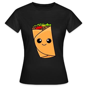 Burrito Serie - T-shirt dam - svart - Fram - AI Model Female 172 dark (172cm)