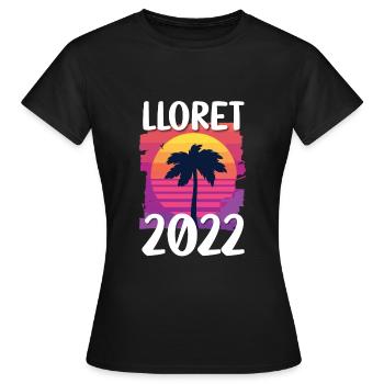 Lloret De mars 2022 - T-shirt Femme - noir - Devant - AI Model Female 172 dark (172cm)