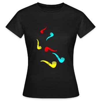 Pfeife rauchen - Frauen T-Shirt - Schwarz - Vorne - AI Model Female 172 dark (172cm)