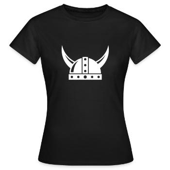 Wikingerhelm - Frauen T-Shirt - Schwarz - Vorne - AI Model Female 172 dark (172cm)
