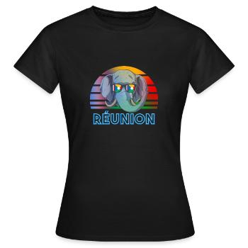 Réunion - Women's T-Shirt - black - Front - AI Model Female 172 dark (172cm)