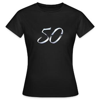Argent 50 - T-shirt Femme - noir - Devant - AI Model Female 172 dark (172cm)