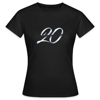 Argent 20 - T-shirt Femme - noir - Devant - AI Model Female 172 dark (172cm)
