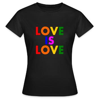 Love is love - T-shirt Femme - noir - Devant - AI Model Female 172 dark (172cm)