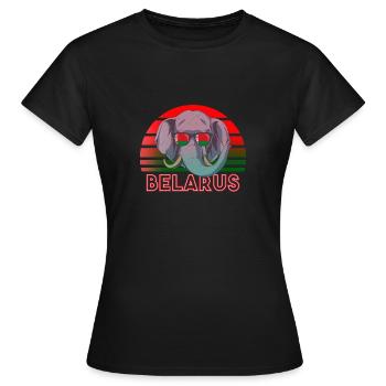 Belarus - Women's T-Shirt - black - Front - AI Model Female 172 dark (172cm)