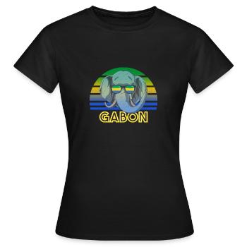 Gabon - Women's T-Shirt - black - Front - AI Model Female 172 dark (172cm)