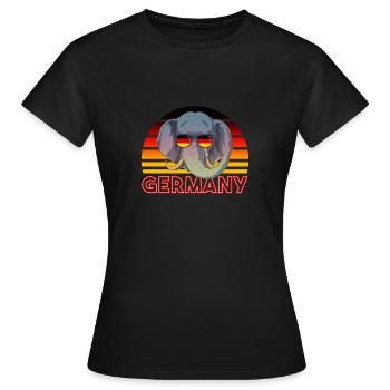 Allemagne - T-shirt Femme - noir - Devant - AI Model Female 172 dark (172cm)