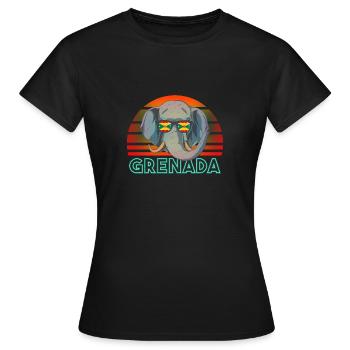 Grenada - Frauen T-Shirt - Schwarz - Vorne - AI Model Female 172 dark (172cm)