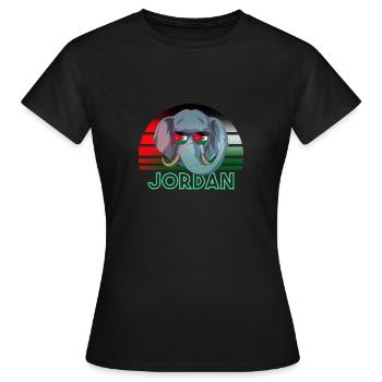 Jordanien - Frauen T-Shirt - Schwarz - Vorne - AI Model Female 172 dark (172cm)