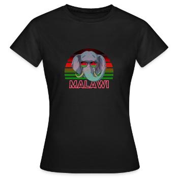 Malawi - Women's T-Shirt - black - Front - AI Model Female 172 dark (172cm)