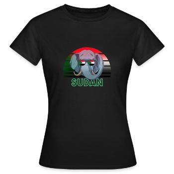 Sudan - Frauen T-Shirt - Schwarz - Vorne - AI Model Female 172 dark (172cm)