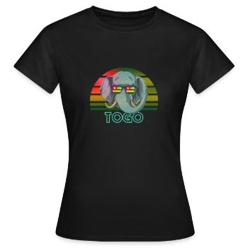 Togo - T-shirt Femme - noir - Devant - AI Model Female 172 dark (172cm)