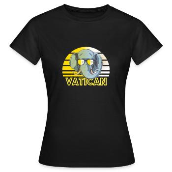 Vatican - T-shirt Femme - noir - Devant - AI Model Female 172 dark (172cm)