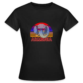 Armenien - Frauen T-Shirt - Schwarz - Vorne - AI Model Female 172 dark (172cm)