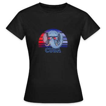 Cuba - T-shirt Femme - noir - Devant - AI Model Female 172 dark (172cm)