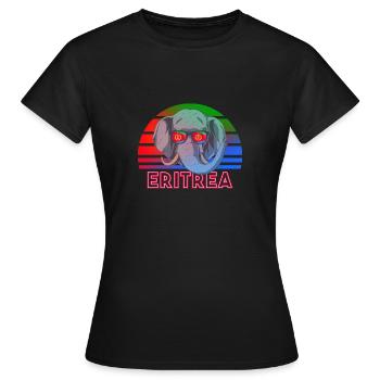 Eritrea - Frauen T-Shirt - Schwarz - Vorne - AI Model Female 172 dark (172cm)