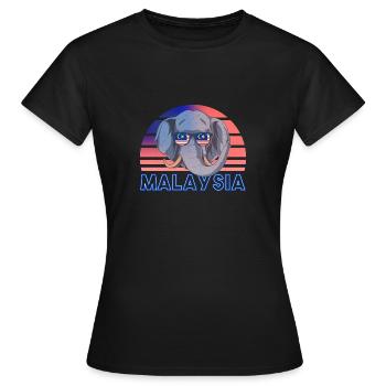 Malaysia - Frauen T-Shirt - Schwarz - Vorne - AI Model Female 172 dark (172cm)