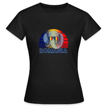 Roumanie - T-shirt Femme - noir - Devant - AI Model Female 172 dark (172cm)