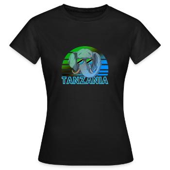 Tanzanie - T-shirt Femme - noir - Devant - AI Model Female 172 dark (172cm)