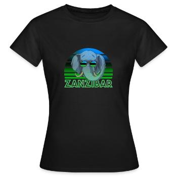 Zanzibar - T-shirt Femme - noir - Devant - AI Model Female 172 dark (172cm)