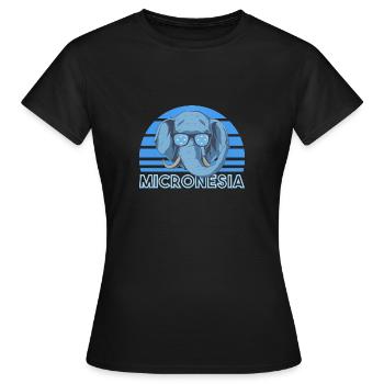 Mikronesien - Frauen T-Shirt - Schwarz - Vorne - AI Model Female 172 dark (172cm)