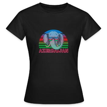 Azerbaïdjan - T-shirt Femme - noir - Devant - AI Model Female 172 dark (172cm)