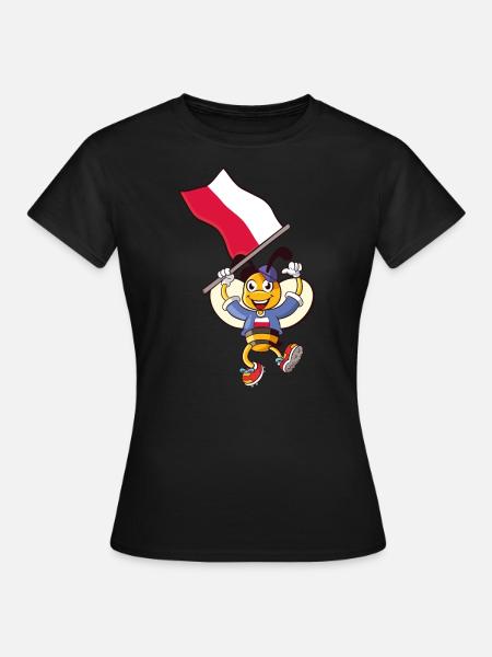 Polen Biene - Frauen T-Shirt - Schwarz