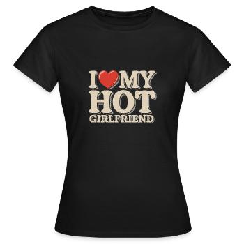 J’aime ma copine sexy - T-shirt Femme - noir - Devant - AI Model Female 172 dark (172cm)