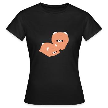 Tabby Cat Couple - Women's T-Shirt - black - Front - AI Model Female 172 dark (172cm)