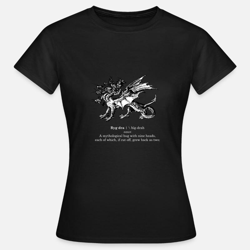 coder shirt hydra bug - Frauen T-Shirt - Schwarz