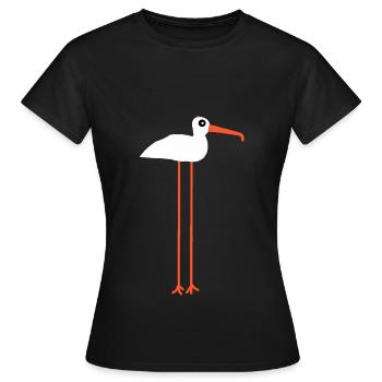 Moewe die Möwe - Frauen T-Shirt - Schwarz - Vorne - AI Model Female 172 dark (172cm)