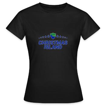 Weihnachtsinsel - Frauen T-Shirt - Schwarz - Vorne - AI Model Female 172 dark (172cm)