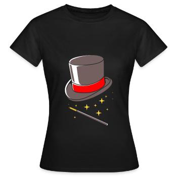 Zauberer Magie Magier - Frauen T-Shirt - Schwarz - Vorne - AI Model Female 172 dark (172cm)